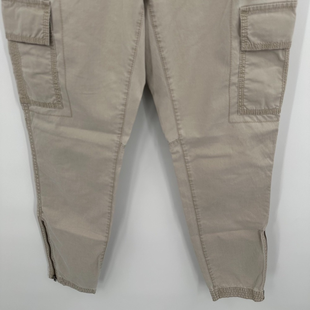 Eileen Fisher Cargo Pants Women's 4 Beige Regular Fit Comfort Mid Rise Ankle Zip - Picture 6 of 12